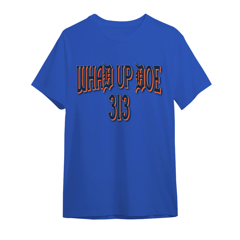 WHAD UP DOE (Navy & Orange) Oversized T-Shirt