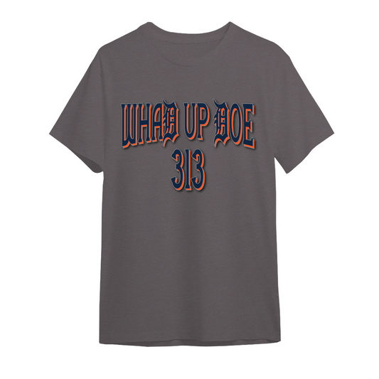 WHAD UP DOE (Navy & Orange) Oversized T-Shirt