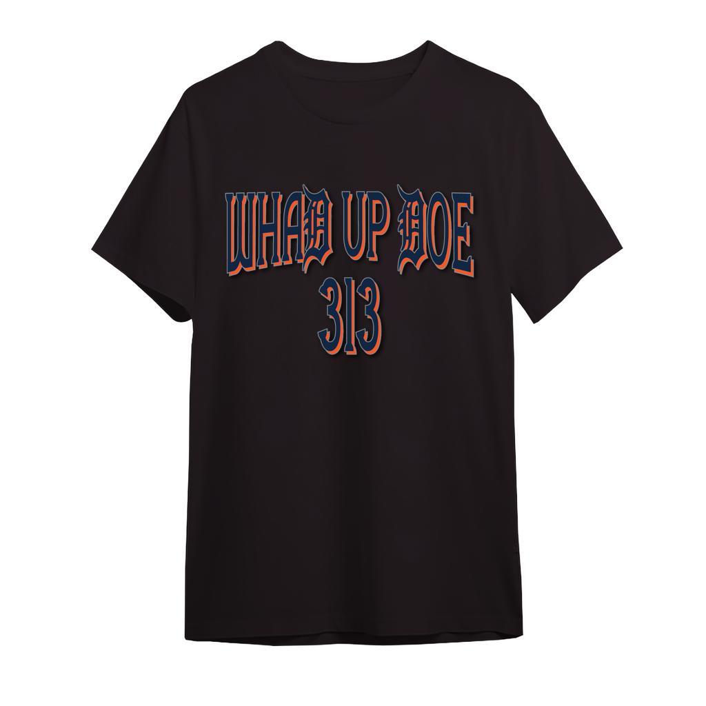 WHAD UP DOE (Navy & Orange) Oversized T-Shirt